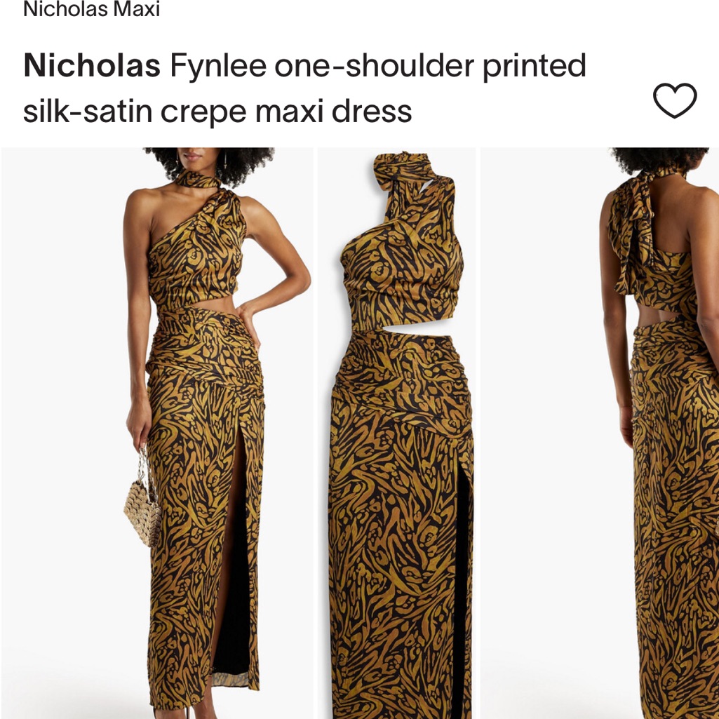 Nicholas Black And Brown Maxi Dress